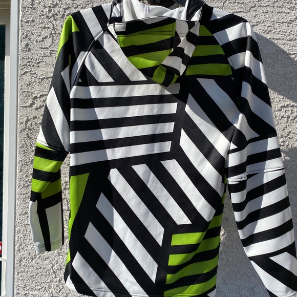 Burton Men's Multicolor Full-Zip Hoodie, lime, black and white, Size Med - Picture 5 of 5